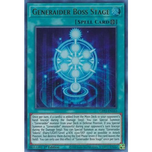 Generaider Boss Stage (GFP2-EN163) Ultra Rare 1st Edition