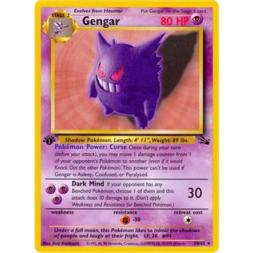 Gengar (020/062) Rare Classic Unlimited - Single