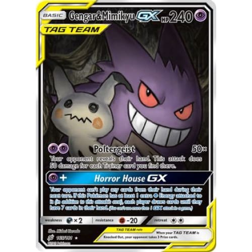 Gengar & Mimikyu-GX (165/181) Ultra Rare Holofoil - Single
