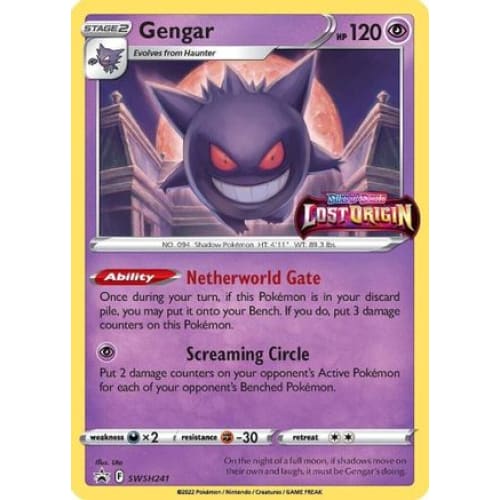 Gengar (SWSH241/184) Promo Holofoil - Single