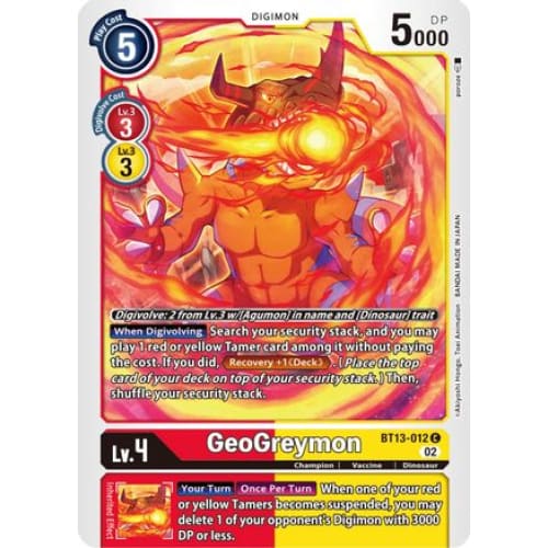Geogreymon - BT13-012 - Common - Single