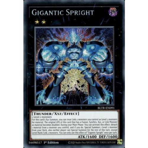 Gigantic Spright - BLTR-EN091 Secret Rare 1st Edition