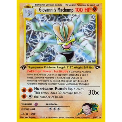 Giovanni’s Machamp (006/132) Holo Rare 1st Edition Holofoil