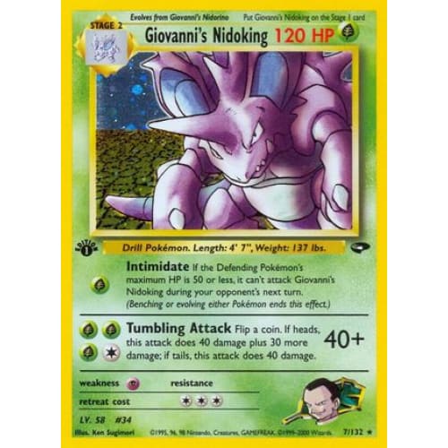 Giovanni’s Nidoking (007/132) Holo Rare Unlimited Holofoil