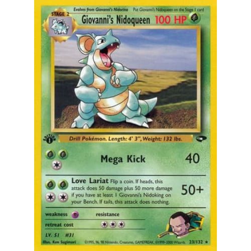 Giovanni’s Nidoqueen (023/132) Rare Classic 1st Edition