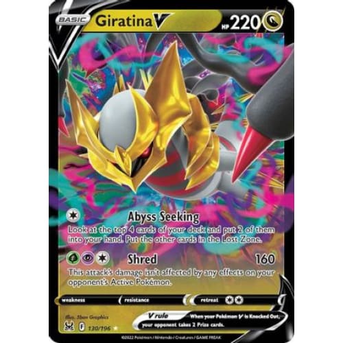 Giratina V (130/196) Holo Rare Holofoil - Single
