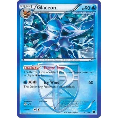 Glaceon - 23/116 (BW Plasma Freeze) (23) Holo Rare Holofoil