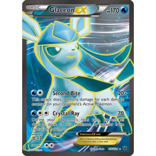Glaceon-EX (116/124) Ultra Rare Holofoil - Single