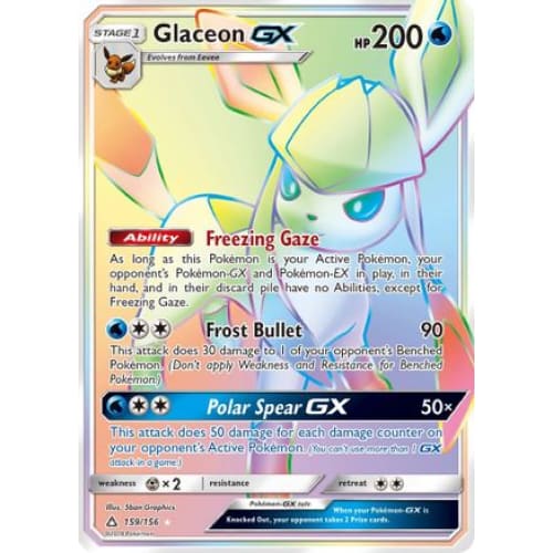 Glaceon-GX (159/156) Holo Rare Holofoil - Single