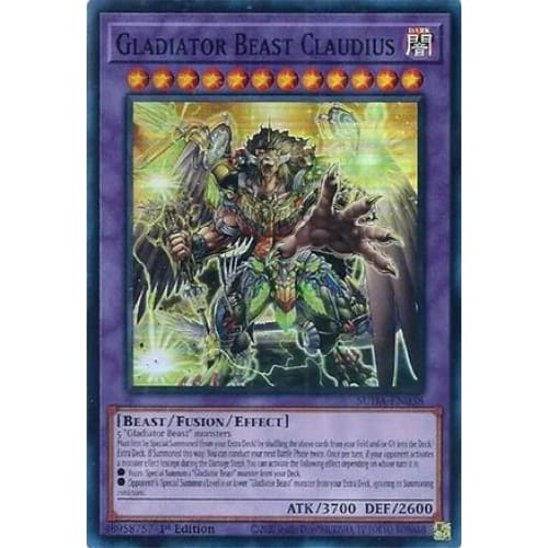 Gladiator Beast Claudius - SUDA-EN038 Super Rare 1st