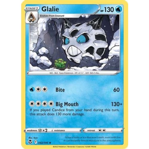 Glalie (042/195) Uncommon Reverse Holofoil - Single