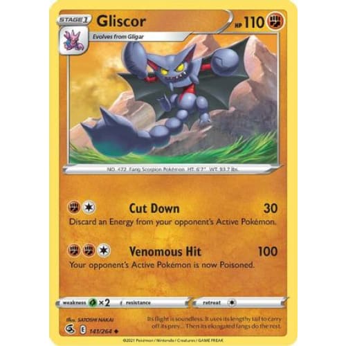 Gliscor (141/264) Uncommon Reverse Holofoil - Single