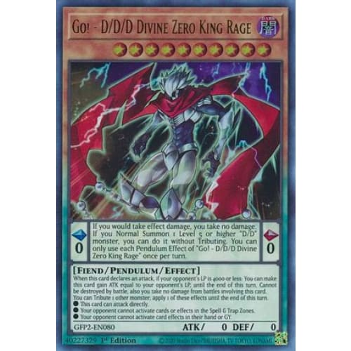 Go! - D/D/D Divine Zero King Rage (GFP2-EN080) Ultra Rare