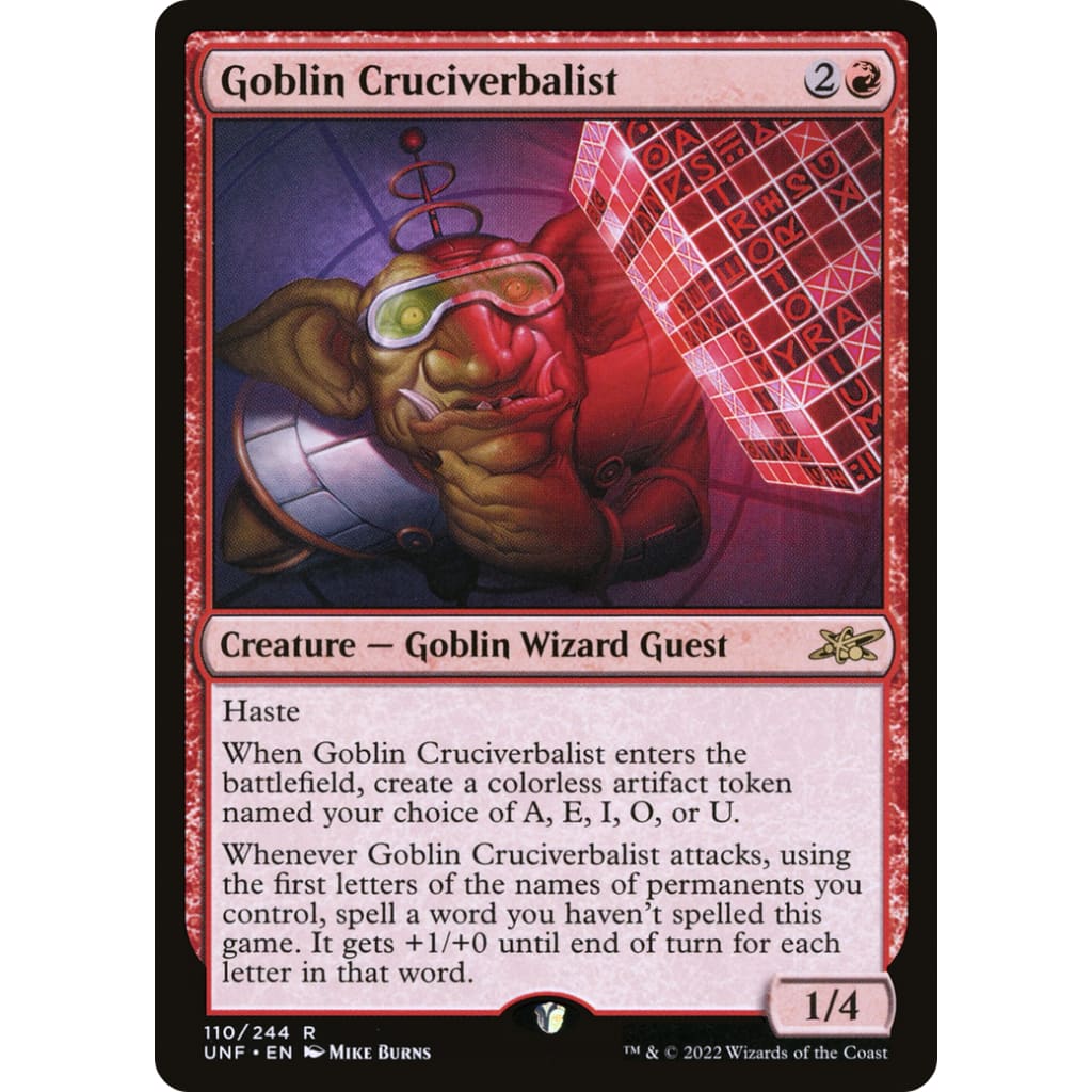 Goblin Cruciverbalist (UNF-110) Foil - Single