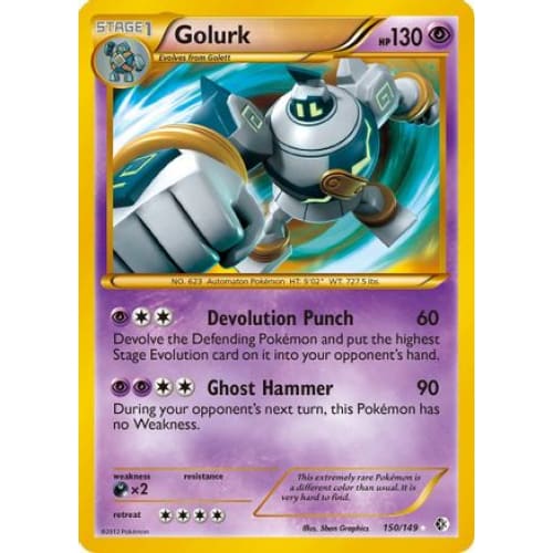 Golurk (150/149) Secret Rare Holofoil - Single