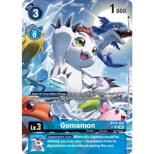 Gomamon (Alternate Art) - BT14-020 - Super Rare Foil