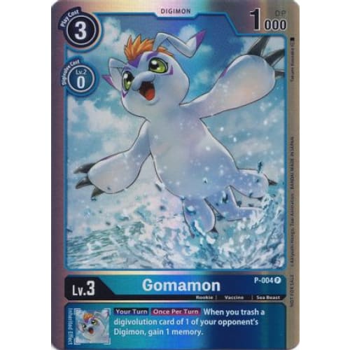 Gomamon - P-004 (Rainbow Foil) (P-004 P) Promo Foil - Single