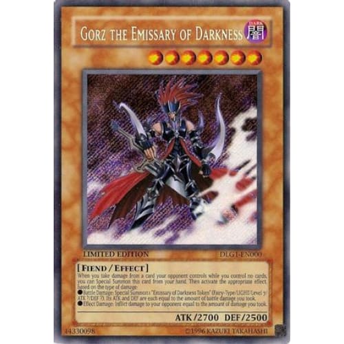 Gorz the Emissary of Darkness (DLG1-EN000) Secret Rare