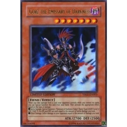 Gorz the Emissary of Darkness (YR01-EN003) Ultra Rare