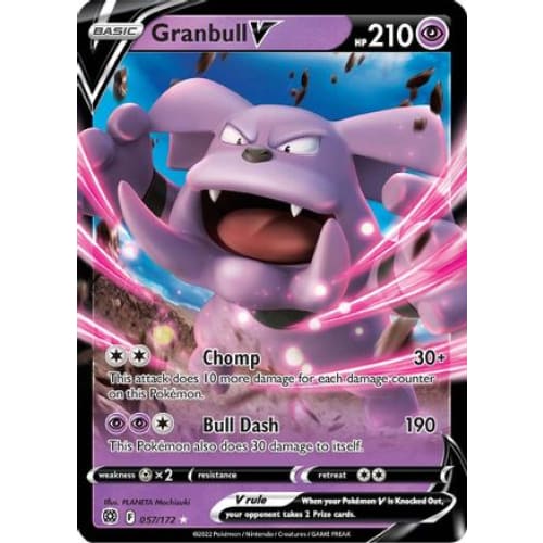 Granbull V (057/172) Holo Rare Holofoil - Single