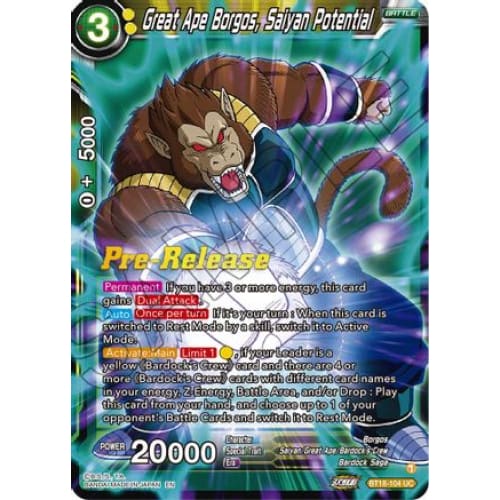 Great Ape Borgos Saiyan Potential (Dawn of the Z-Legends
