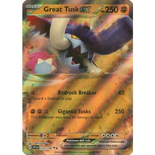 Great Tusk ex - 123/198 (123) Double Rare Holofoil - Single