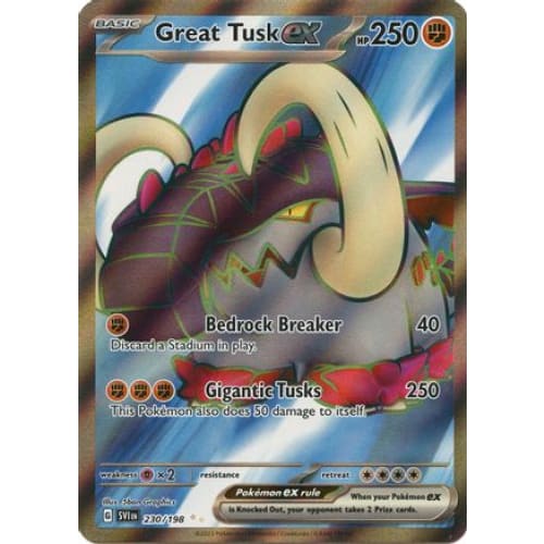 Great Tusk ex - 230/198 (230) Ultra Rare Holofoil - Single
