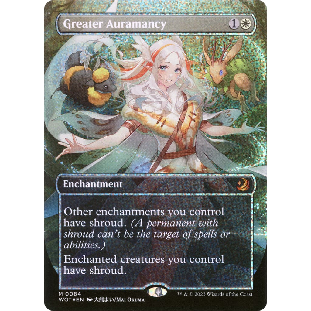 Greater Auramancy (WOT-084) (Borderless) Confetti Foil