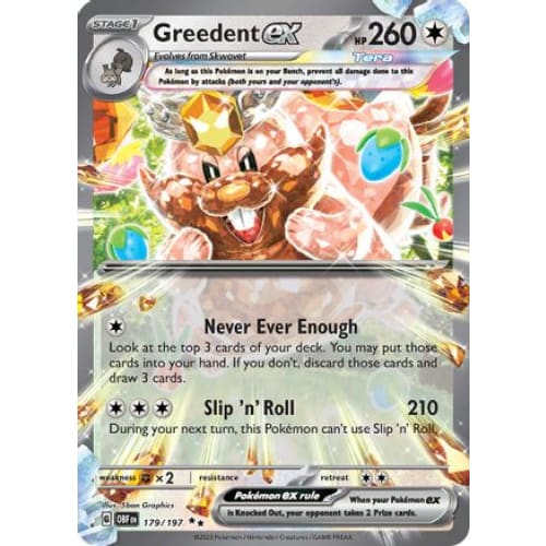 Greedent ex (179/197) Double Rare Holofoil - Single