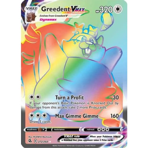 Greedent VMAX (272/264) Holo Rare Holofoil - Single