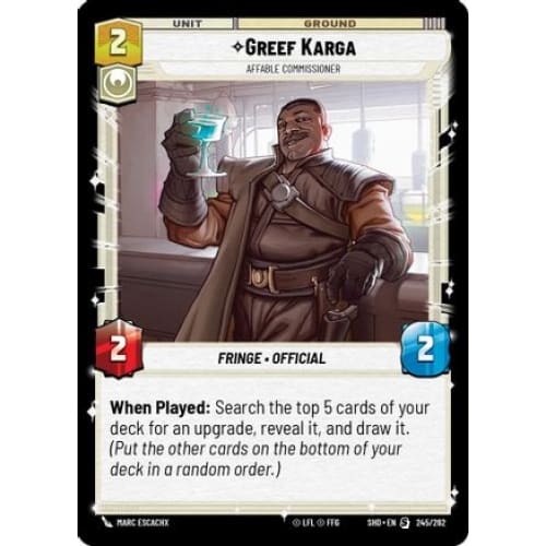Greef Karga - Affable Commissioner (245/262) - Shadows