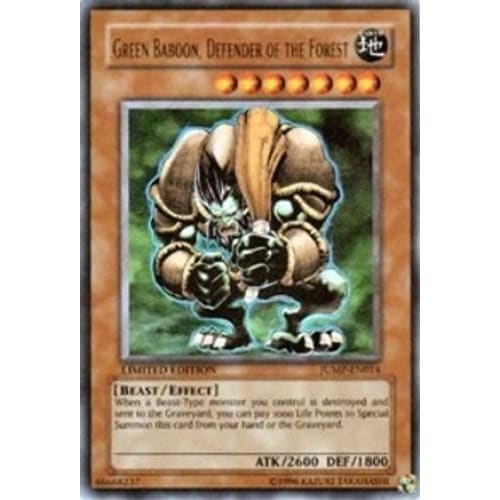 Green Baboon Defender of the Forest (JUMP-EN014) Ultra Rare