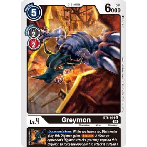 Greymon - BT8-064 - Common - Single