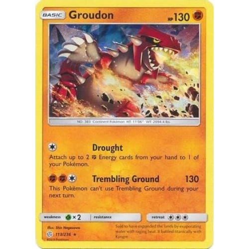 Groudon - 113/236 (Cracked Ice Holo) (113) Holo Rare