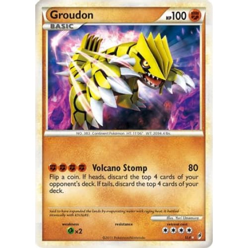 Groudon (SL4) Holo Rare Holofoil - Single