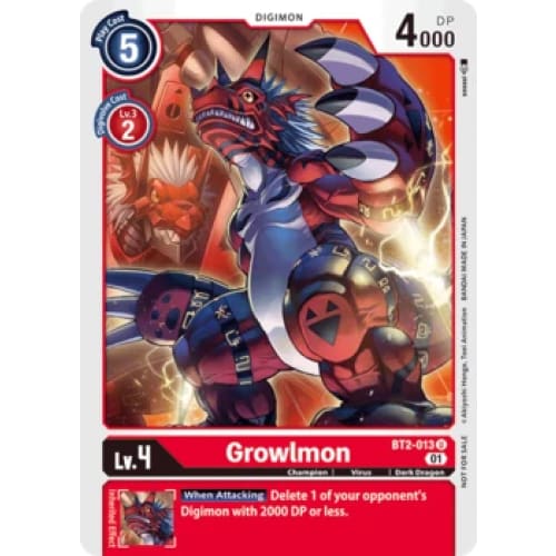 Growlmon - BT2-013 (Winner Pack Next Adventure) (BT2-013 U)
