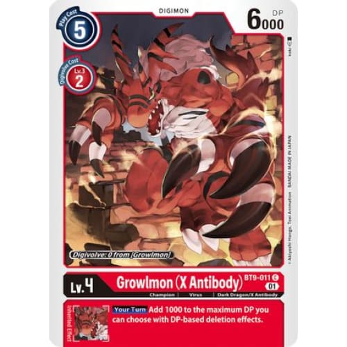Growlmon (X Antibody) - BT9-011 - Common - Single