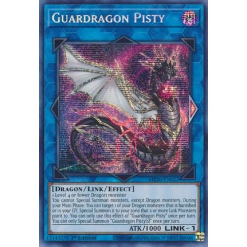 Guardragon Pisty (MP20-EN022) Prismatic Secret Rare 1st