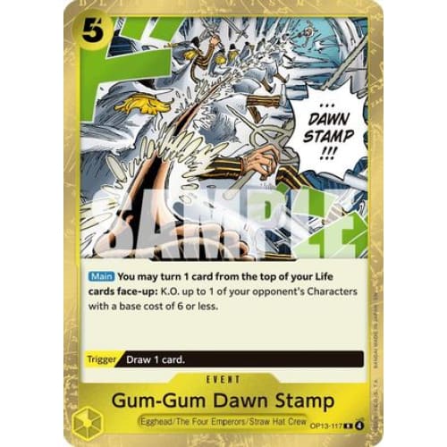 Gum-Gum Dawn Stamp OP13-117 R Carrying On His Will Foil