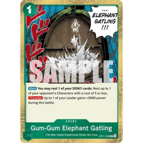Gum-Gum Elephant Gatling OP11-038 R A Fist of Divine Speed