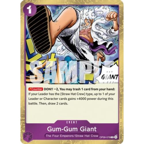 Gum-Gum Giant (Reprint) OP09-078 R Premium Booster -The