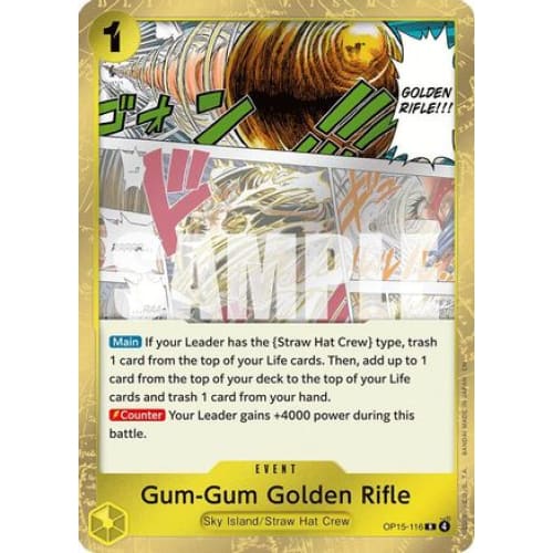 Gum-Gum Golden Rifle OP15-116 R Adventure on Kami’s Island
