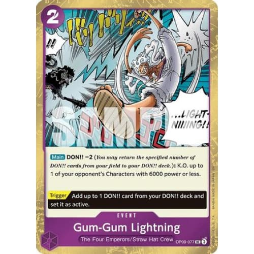 Gum-Gum Lightning (Pirate Foil) OP09-077 UC Premium Booster