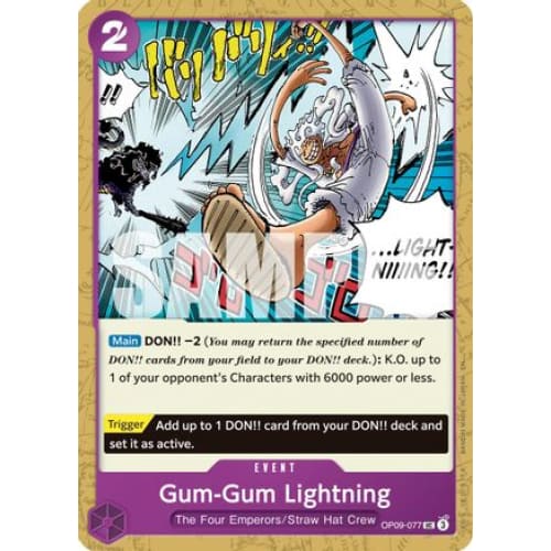 Gum-Gum Lightning (Reprint) OP09-077 UC Premium Booster