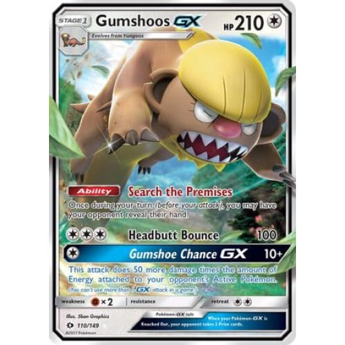 Gumshoos-GX (110/149) Holo Rare Holofoil - Single