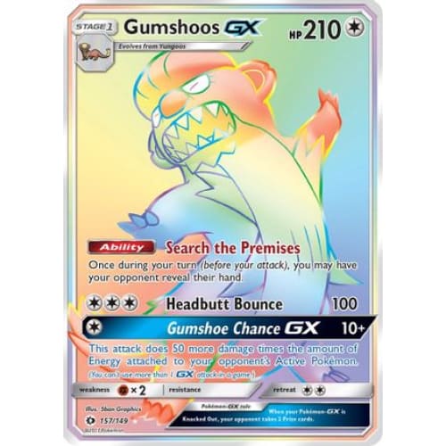 Gumshoos-GX (157/149) Holo Rare Holofoil - Single