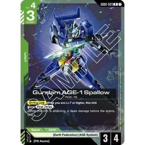 Gundam AGE-1 Spallow (GD02-023) - Dual Impact Holofoil