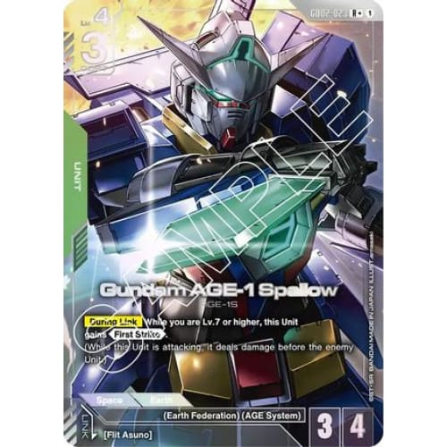 Gundam AGE-1 Spallow (R+) (GD02-023) - Dual Impact Holofoil