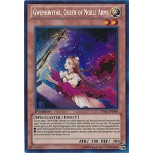 Gwenhwyfar Queen of Noble Arms (LVAL-EN086) Secret Rare 1st