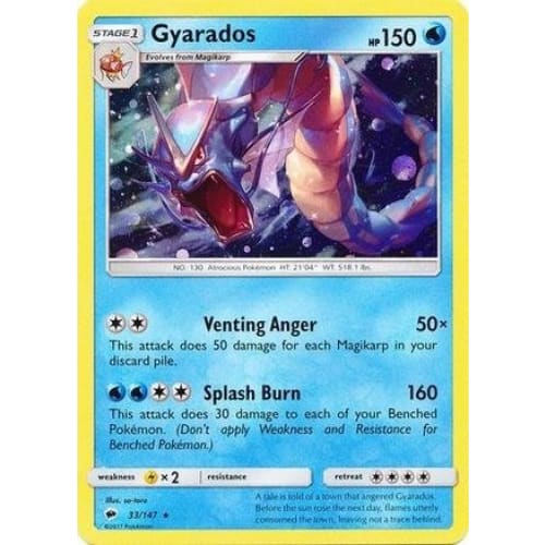 Gyarados - 33/147 (Cosmos Holo) () Promo Holofoil - Single